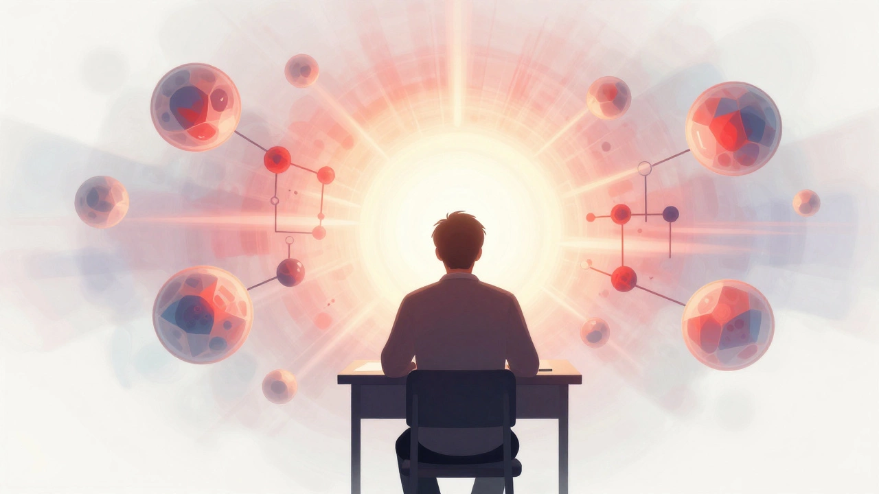 Abstract silhouette showing mental fatigue during exam preparation.