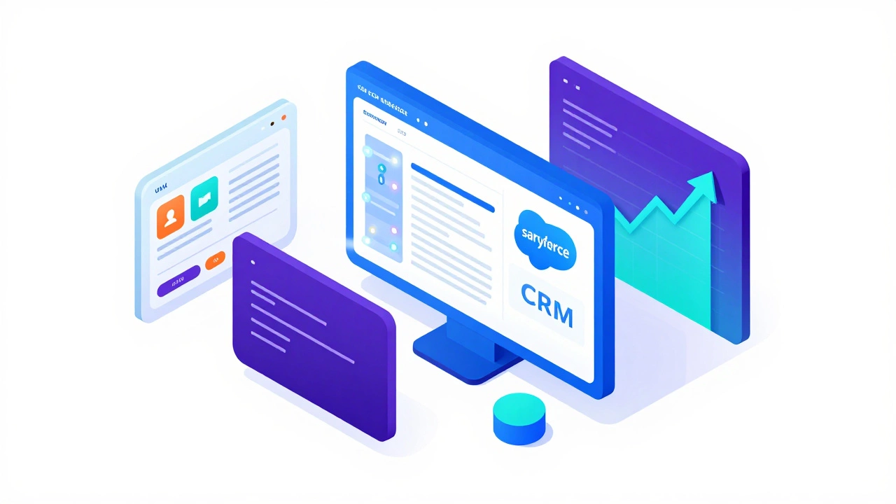 3D isometric icons representing UX design, Salesforce administration, and digital marketing.