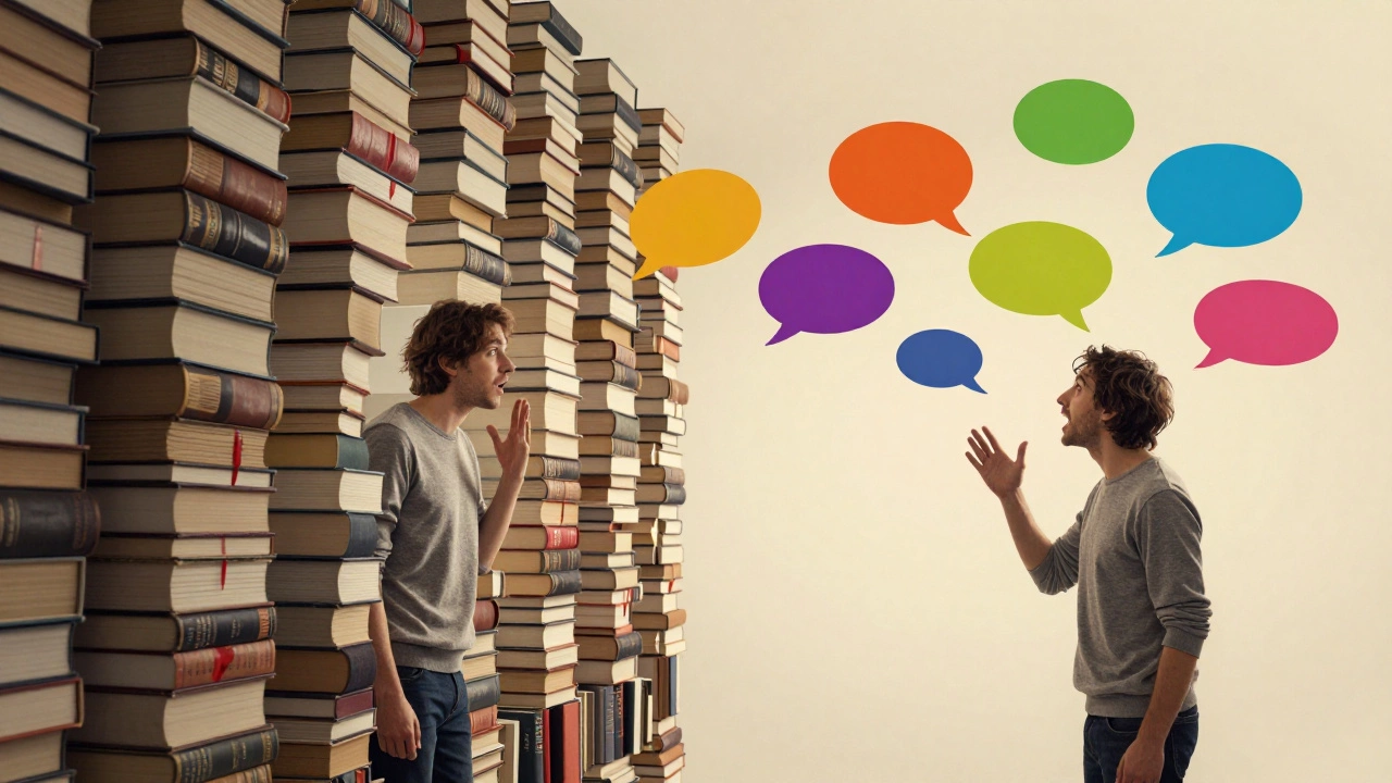Conceptual art contrasting perfectionism with free speech flow